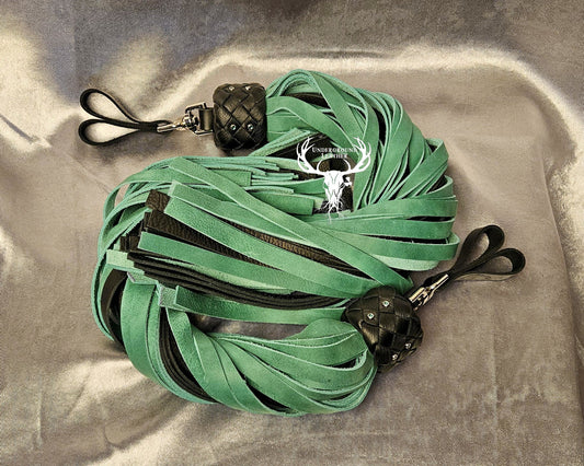 Green and black Finger floggers