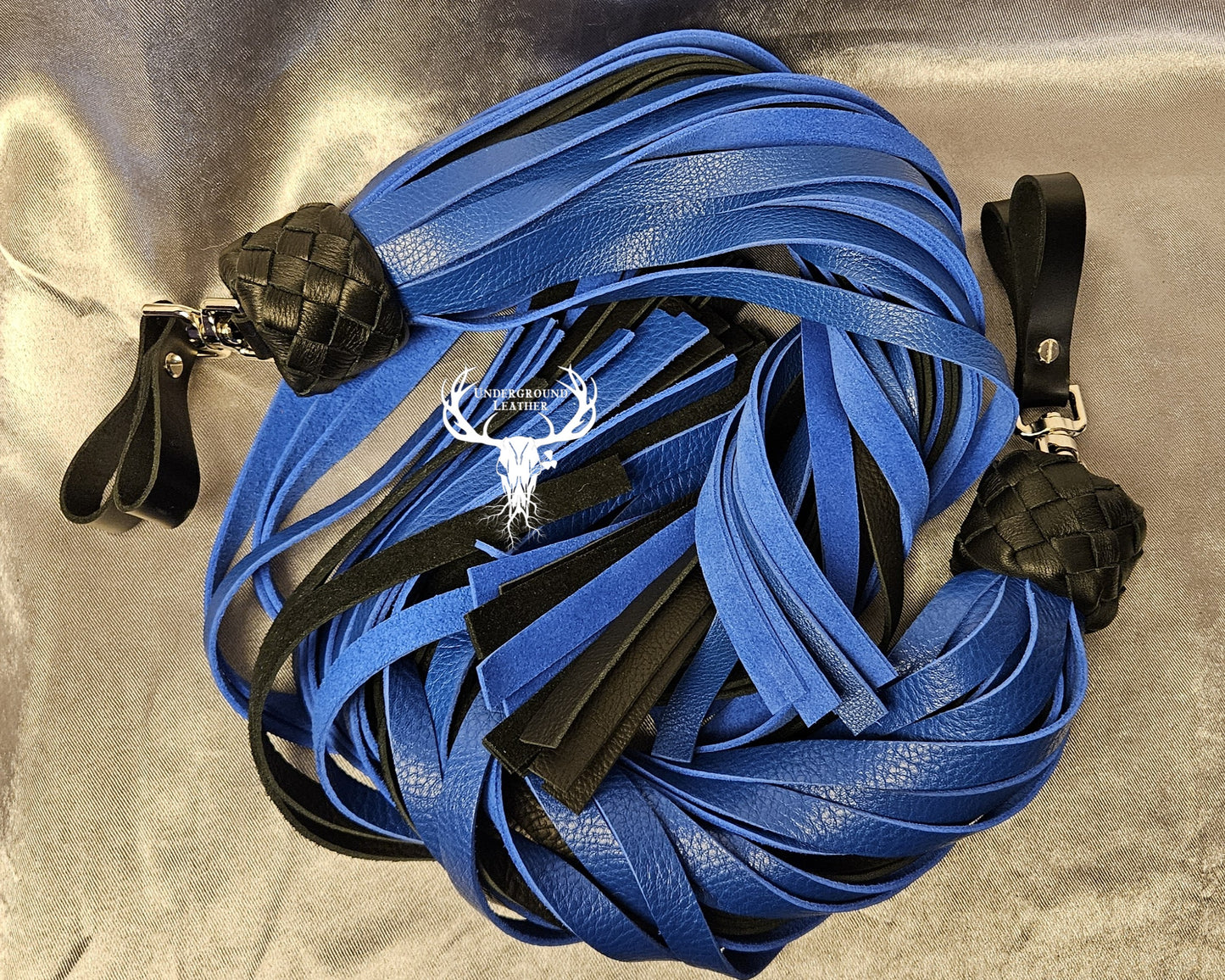 Blue on black finger floggers
