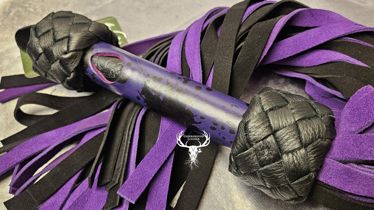 Purple Splat Suede flogger