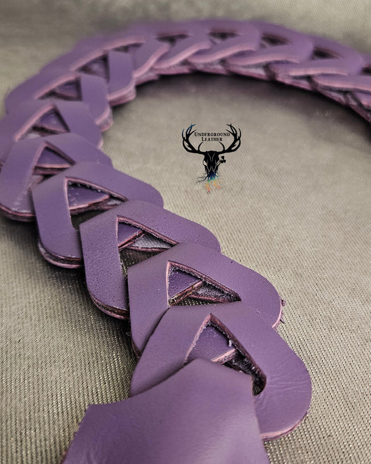 Leather Chain Link slapper- Purple