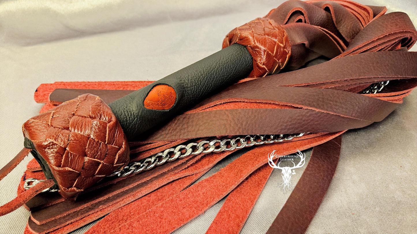Blood Drip flogger With chain