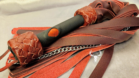 Blood Drip flogger With chain