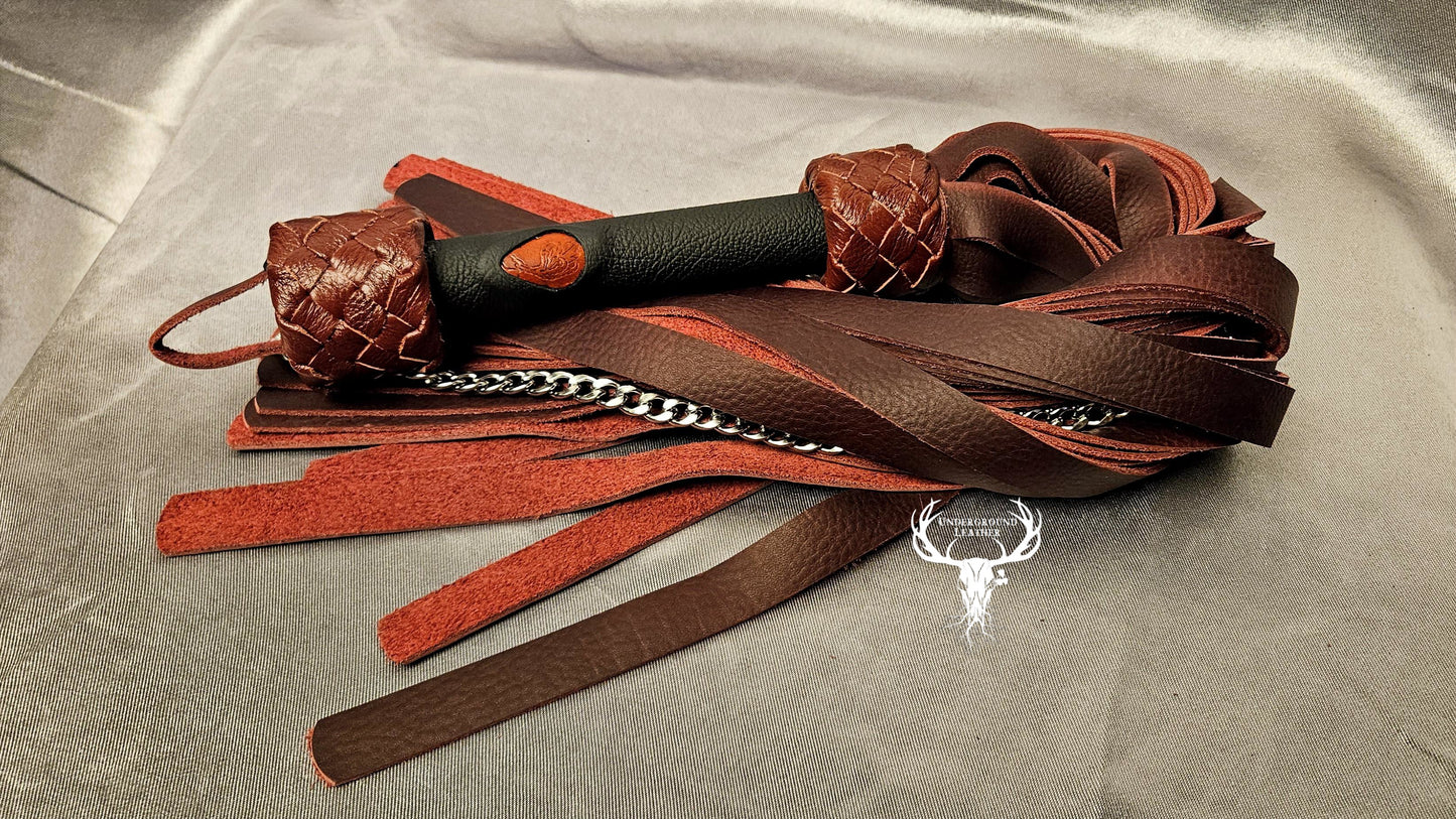 Blood Drip flogger With chain