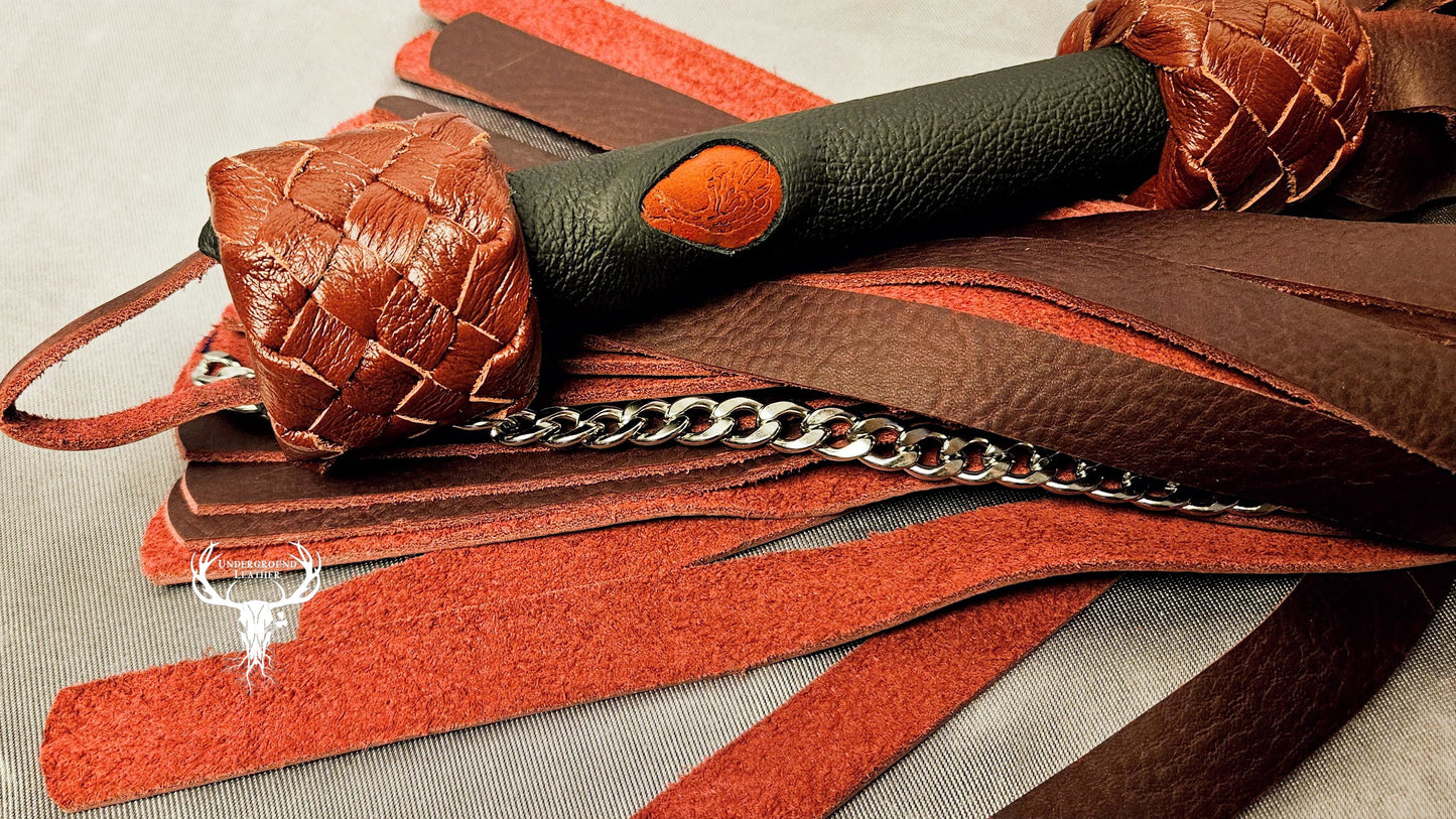 Blood Drip flogger With chain
