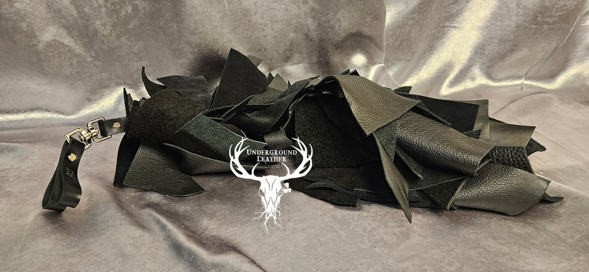 Black Scrap Boa Flogger
