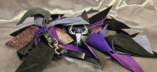 Purple and Black Scrap Boa Flogger