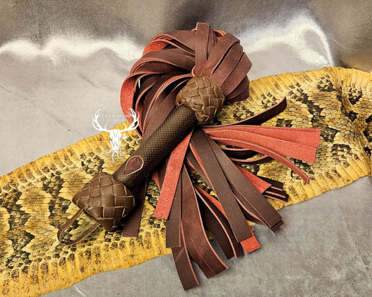Maroon and Brown Python Flogger
