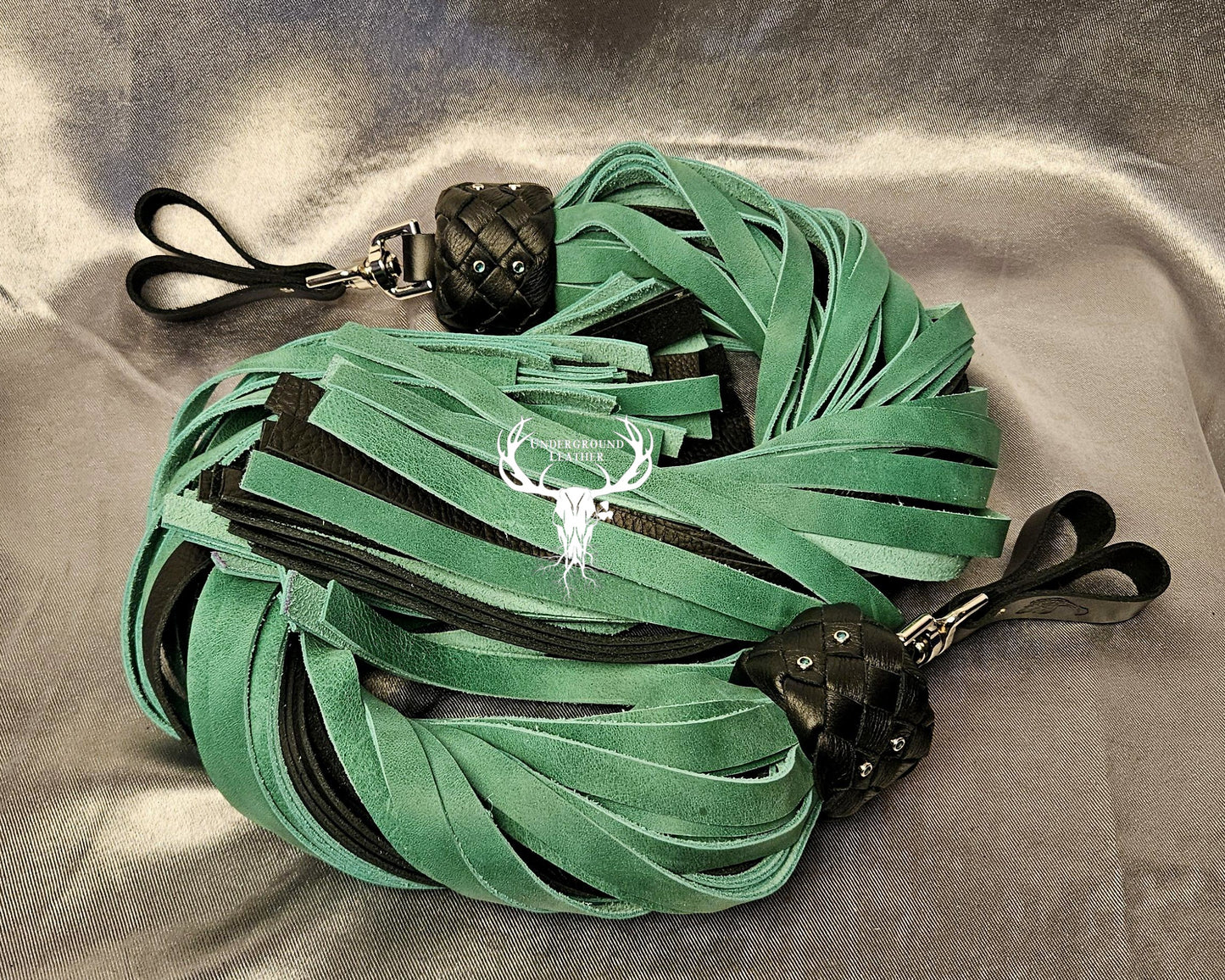 Green and black Finger floggers