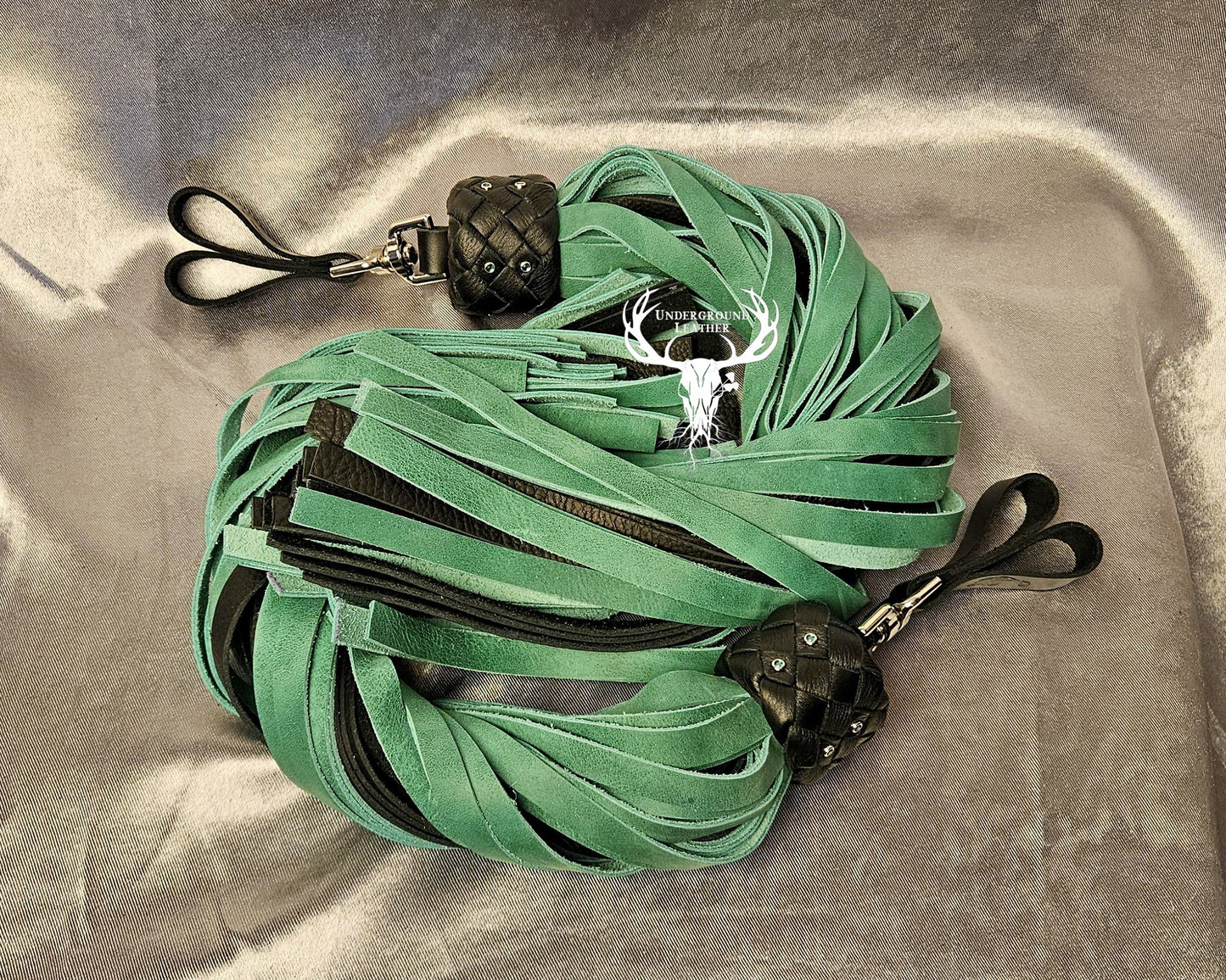 Green and black Finger floggers