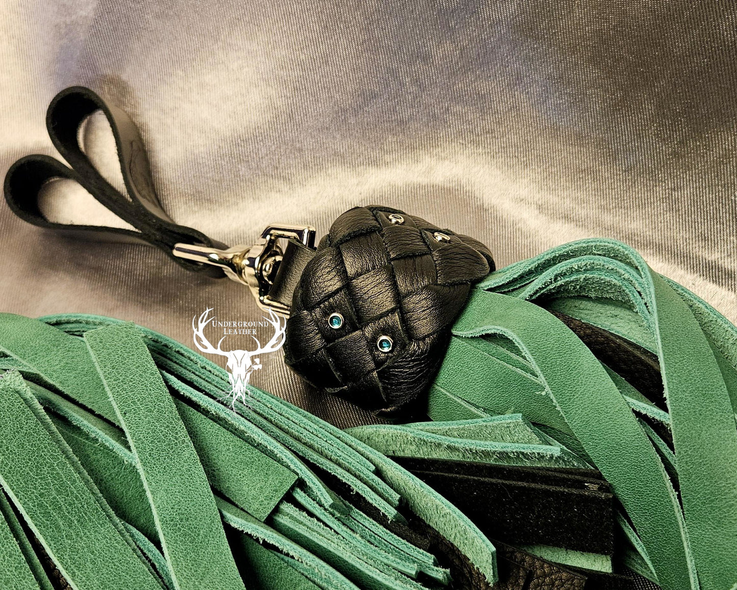 Green and black Finger floggers