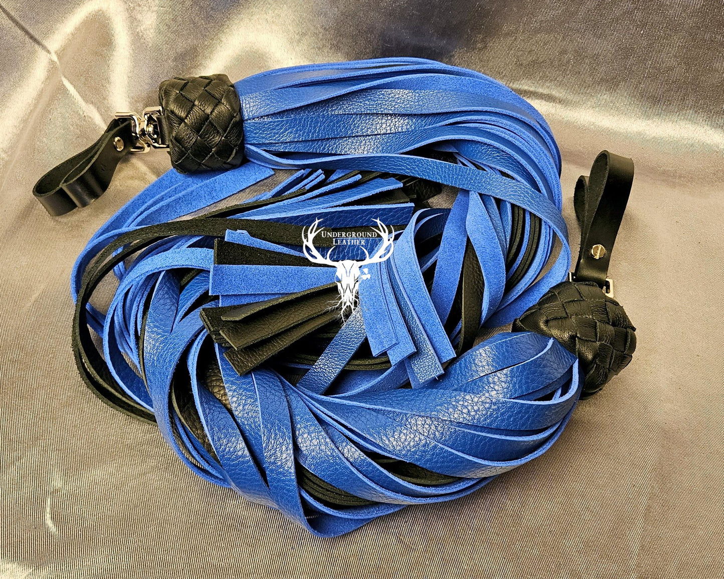 Blue on black finger floggers