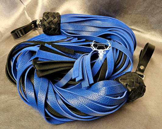 Blue on black finger floggers