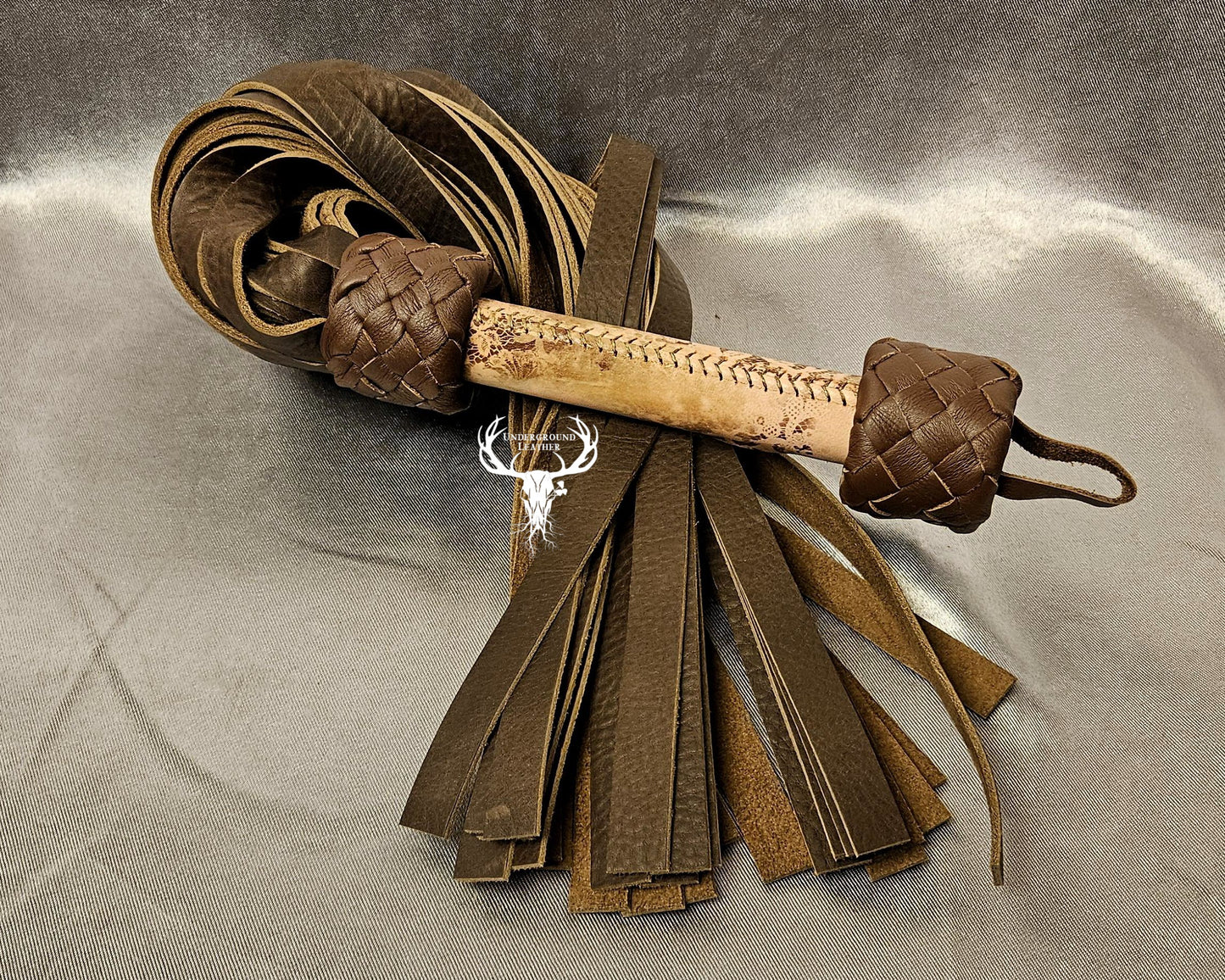 Pink and brown lace Flogger