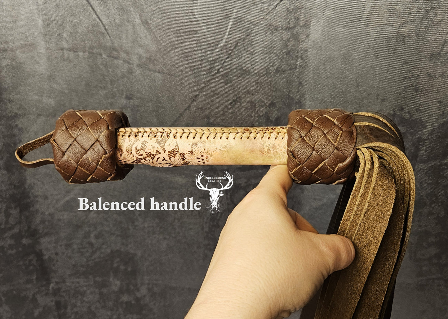 Pink and brown lace Flogger