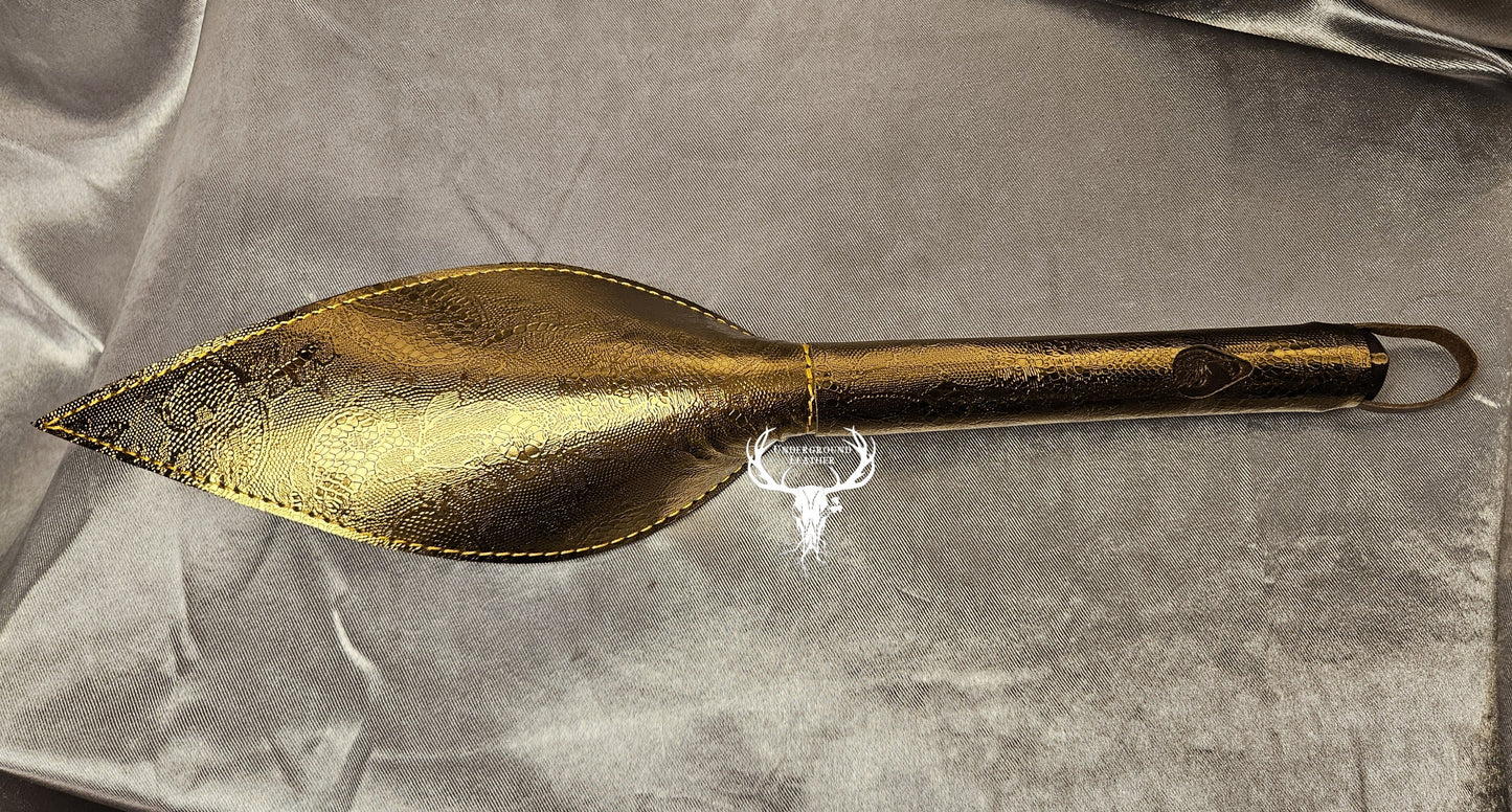 Rabbit Ear - Foiled Gold Lace Leather