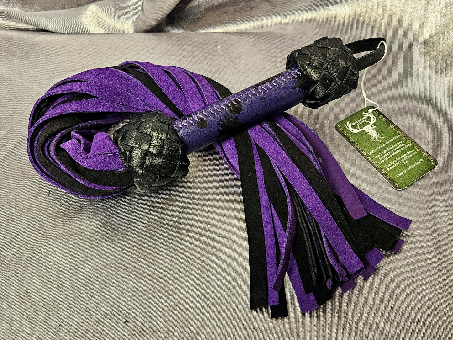 Purple Splat Suede flogger