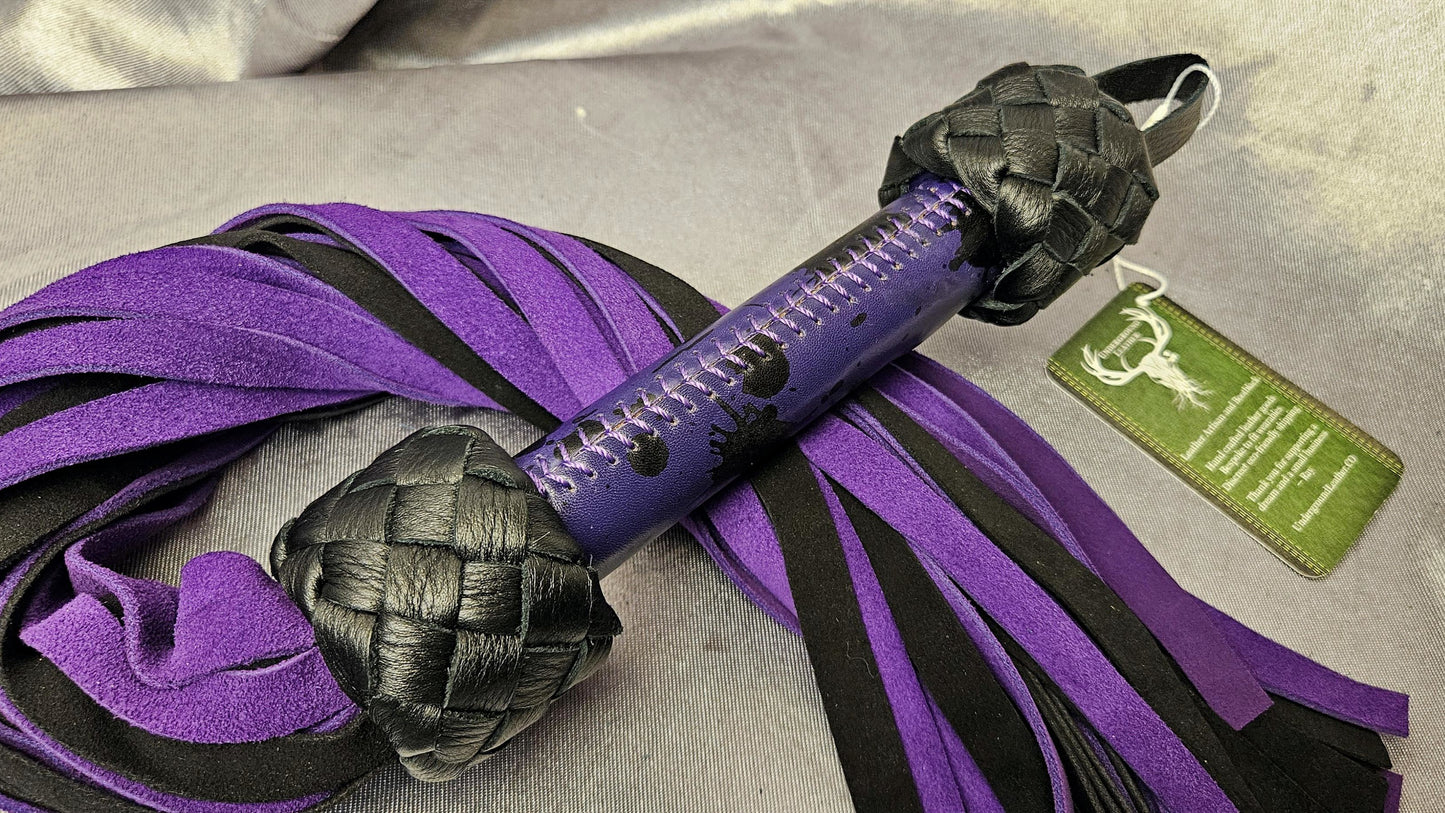 Purple Splat Suede flogger