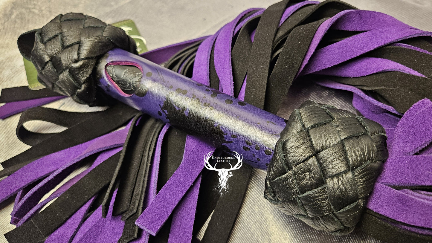 Purple Splat Suede flogger