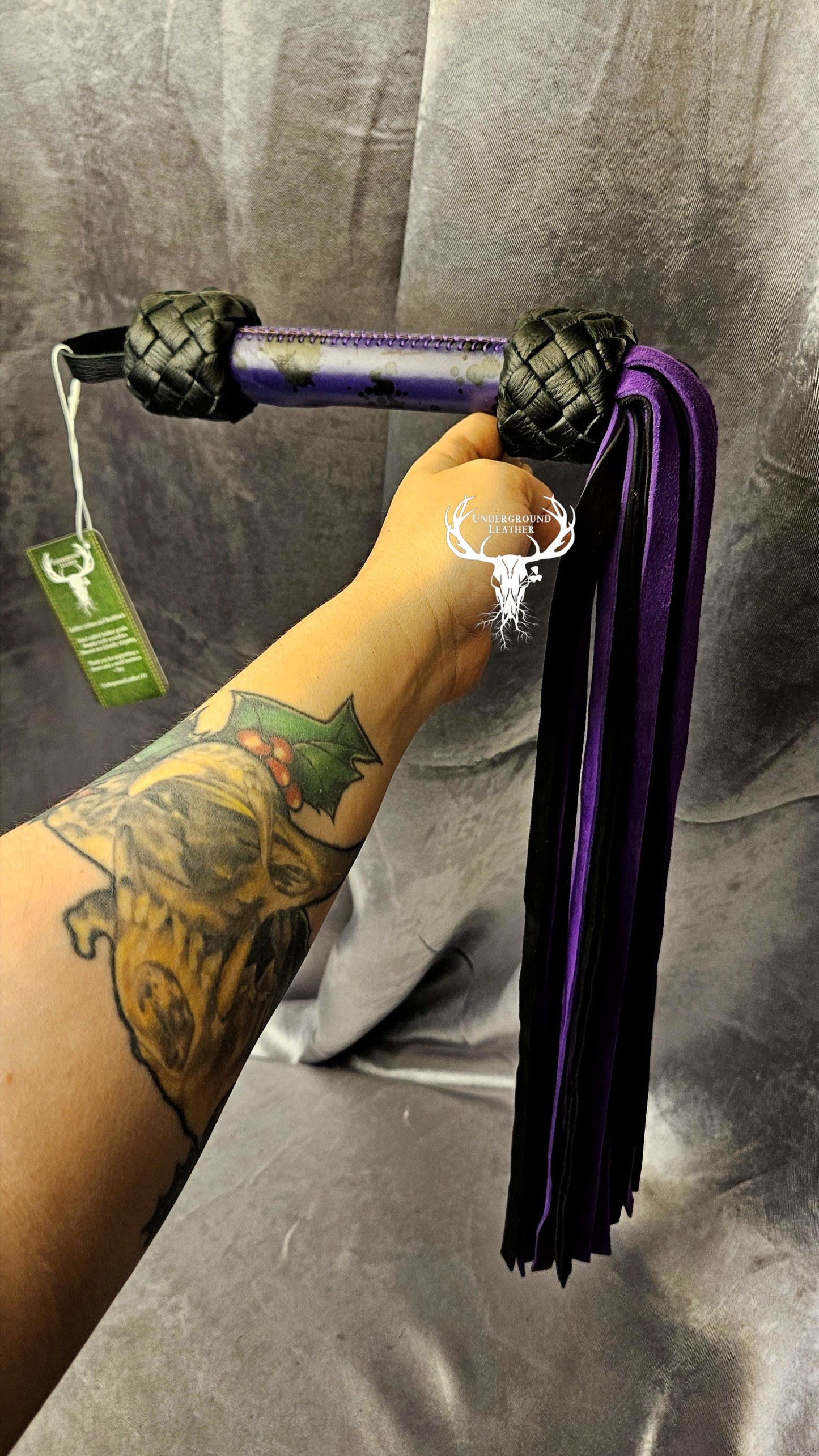 Purple Splat Suede flogger