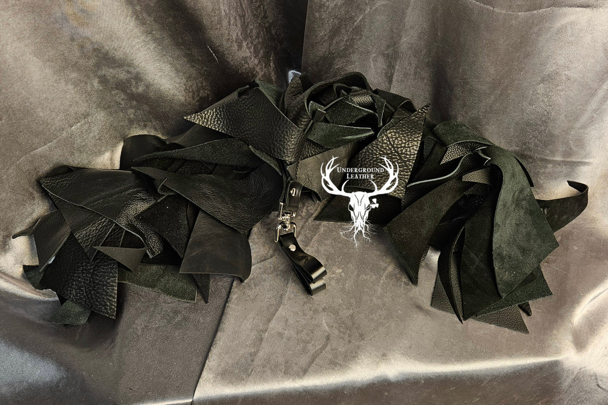 Black Scrap Boa Flogger