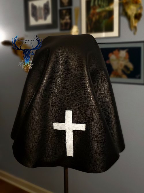 Shoulder length Leather Nun Habit