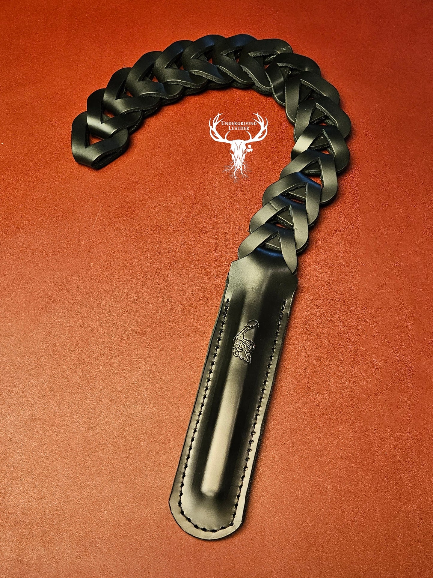 Leather Chain Link slapper-black