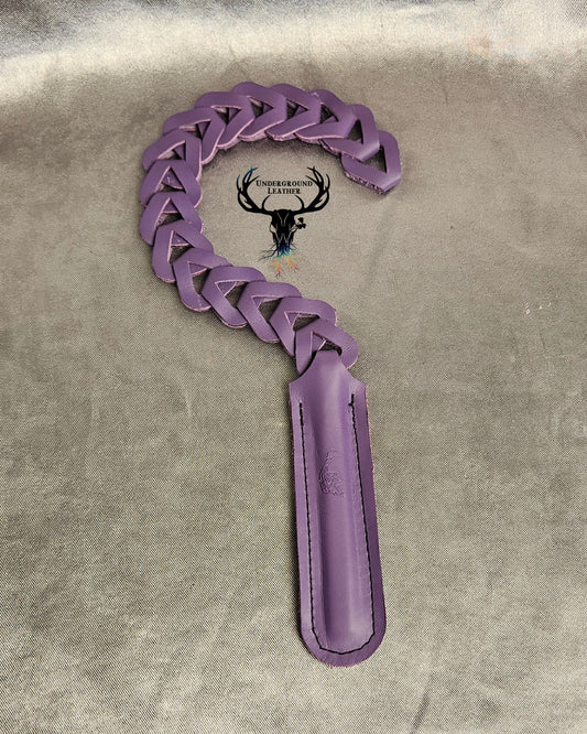 Leather Chain Link slapper- Purple