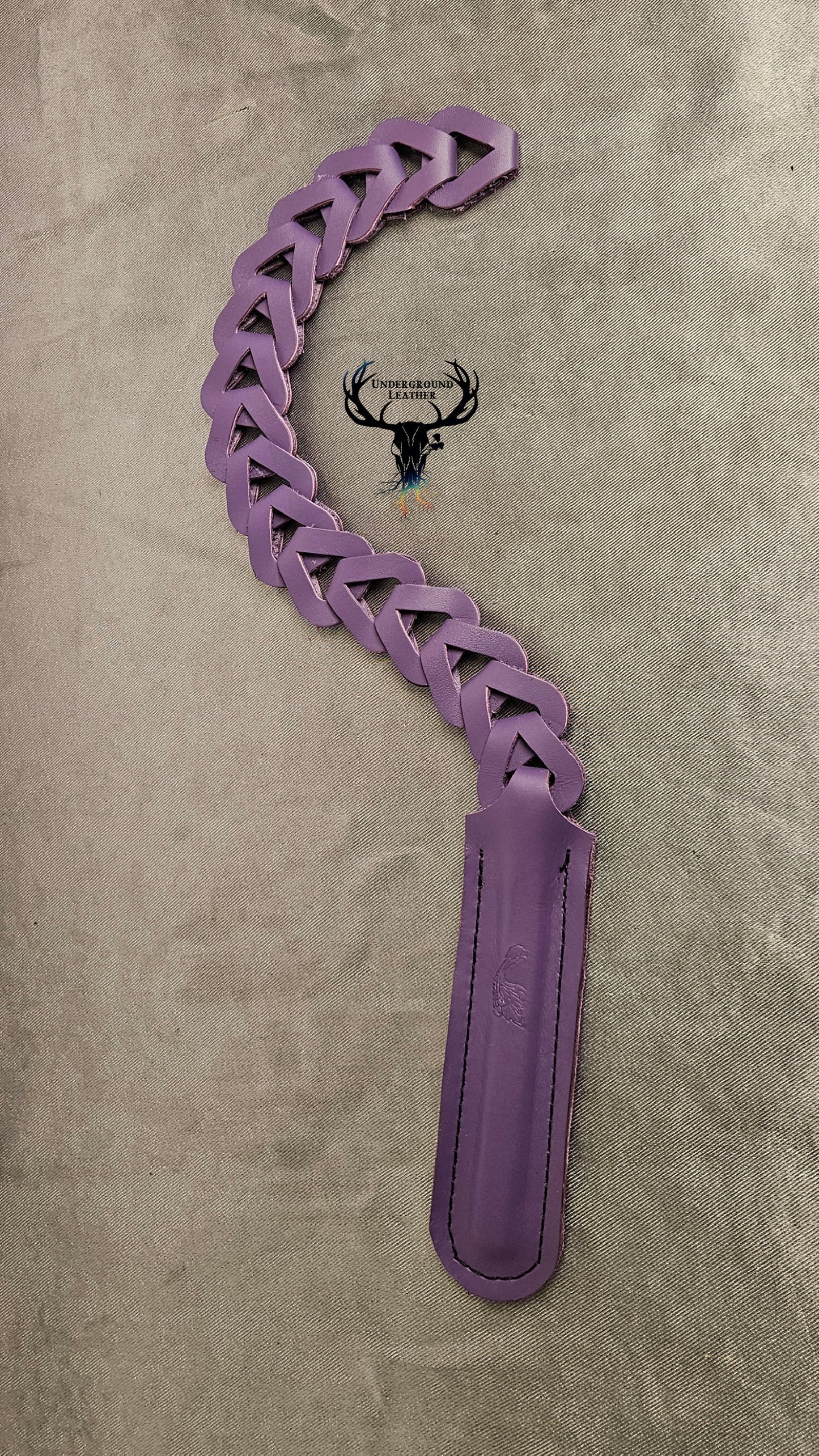 Leather Chain Link slapper- Purple