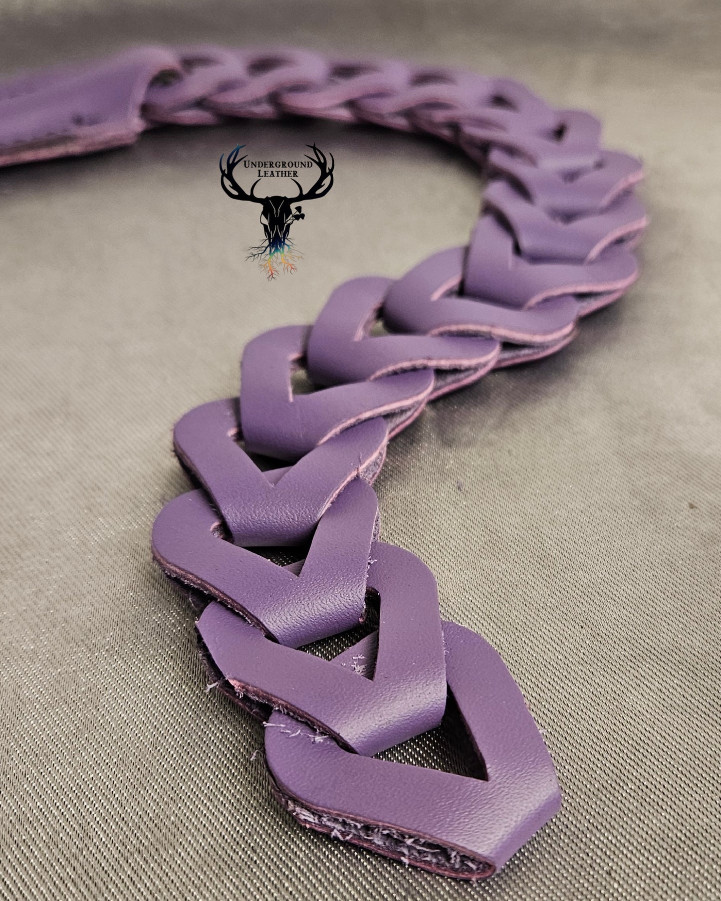 Leather Chain Link slapper- Purple