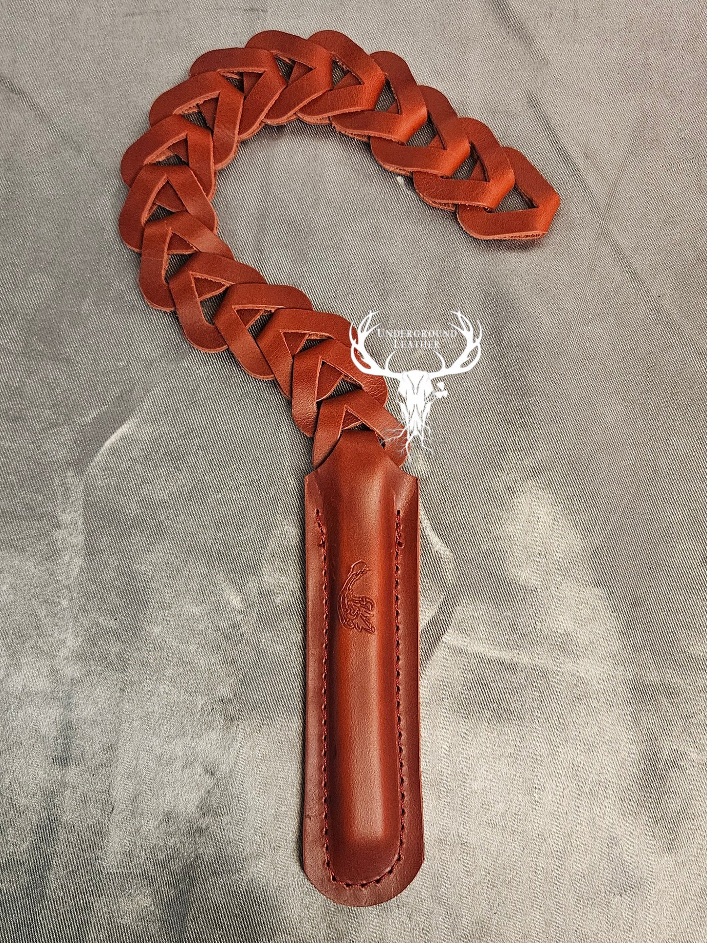 Leather Chain Link slapper- Red