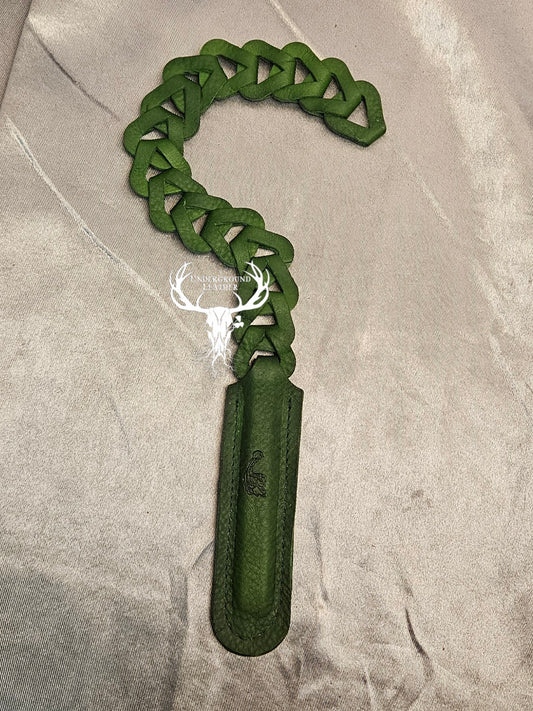 Leather Chain Link slapper- Green