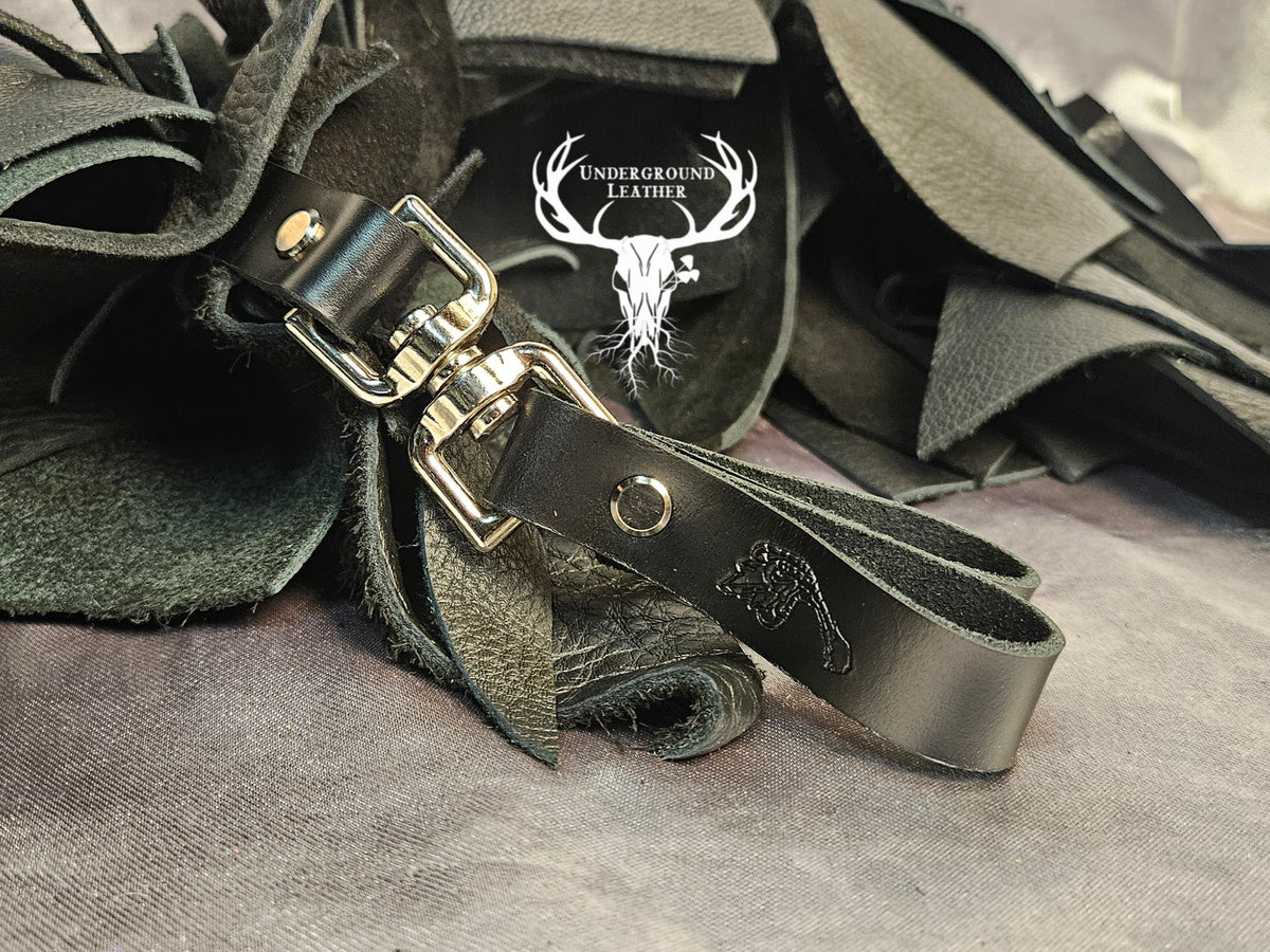 Black Scrap Boa Flogger