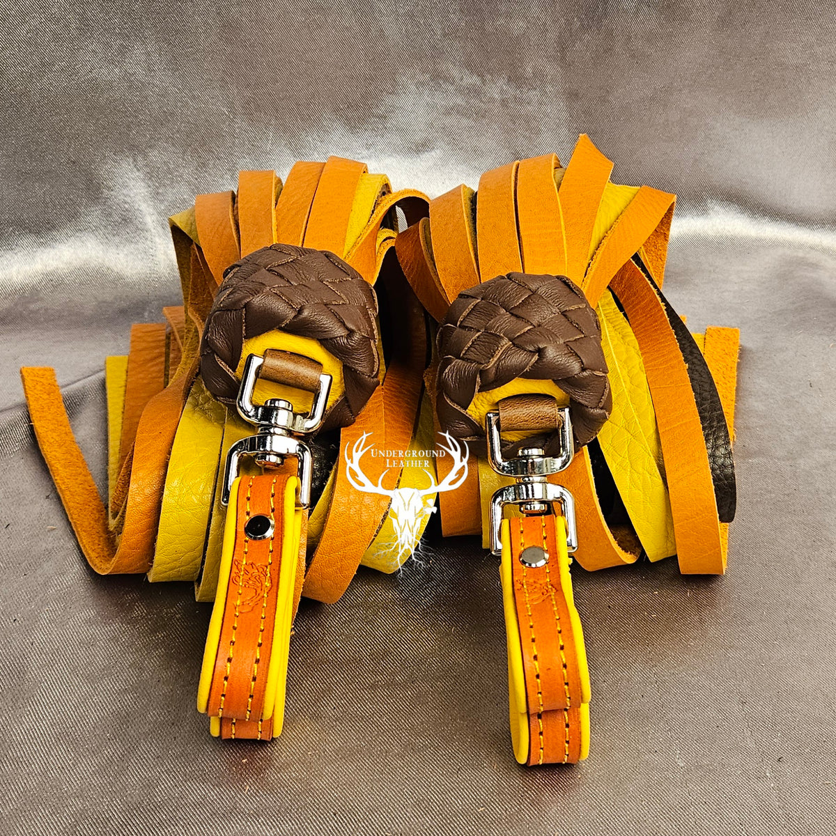 Autumn bullhide Finger floggers (Set)