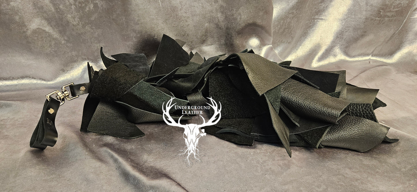 Black Scrap Boa Flogger