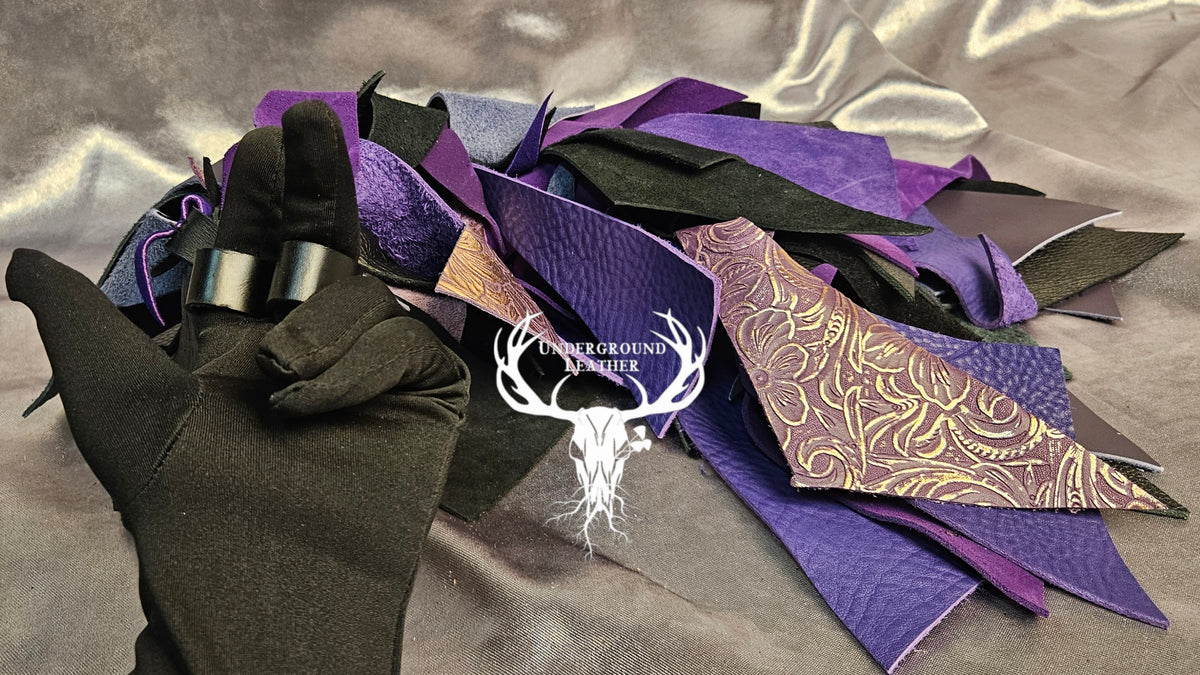 Purple and Black Scrap Boa Flogger