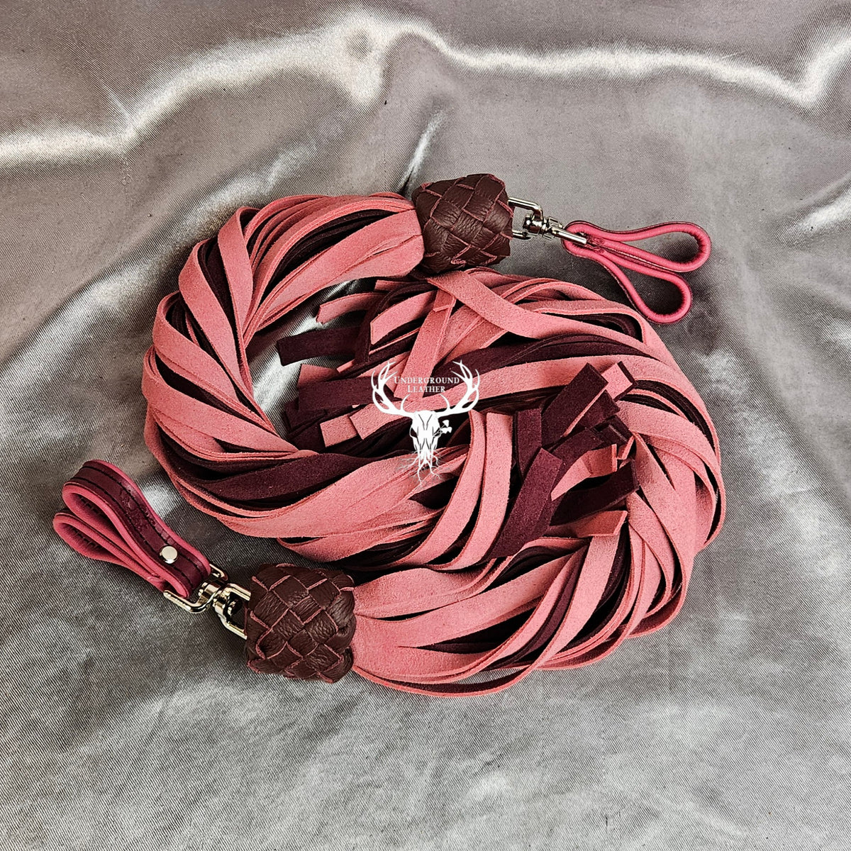 Pink and Maroon Seude Finger floggers (Set)